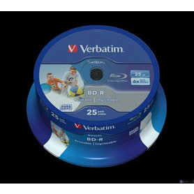 Verbatim BD-R SL 25GB 6x printable 25ks (43811)